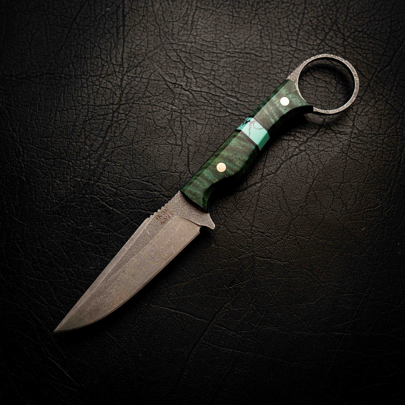 The Crow — Green Curly Mango & Aqua TruStone