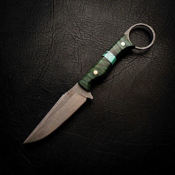 The Crow — Green Curly Mango & Aqua TruStone