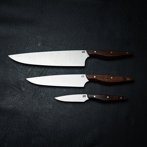 Kitchen Series 3-Piece Set – Polished Ringed Gidgee Handles