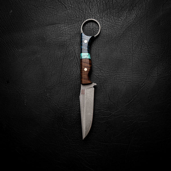 The Crow — Brown & Blue Curly Mango with TruStone