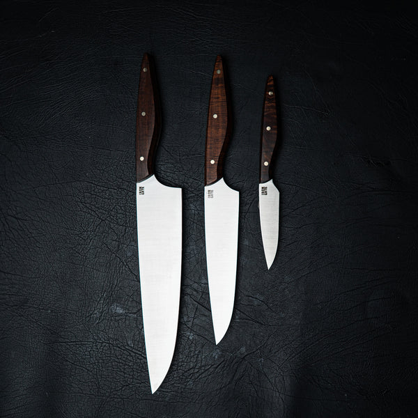Kitchen Series 3-Piece Set – Polished Ringed Gidgee Handles