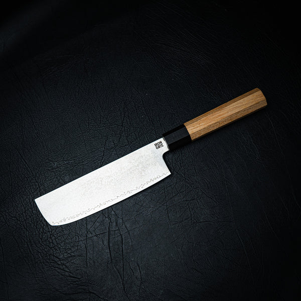 Nakiri Knife – AUS10 Core with Ebony & Beech Handle