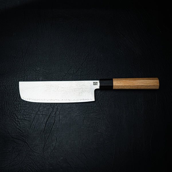 Nakiri Knife – AUS10 Core with Ebony & Beech Handle