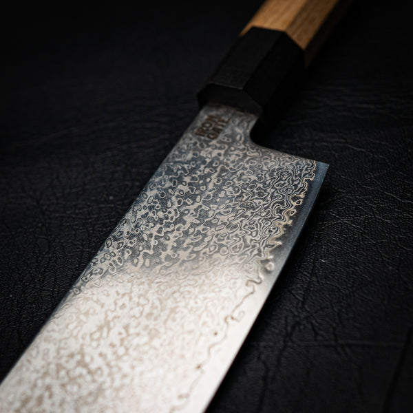 Nakiri Knife – AUS10 Core with Ebony & Beech Handle