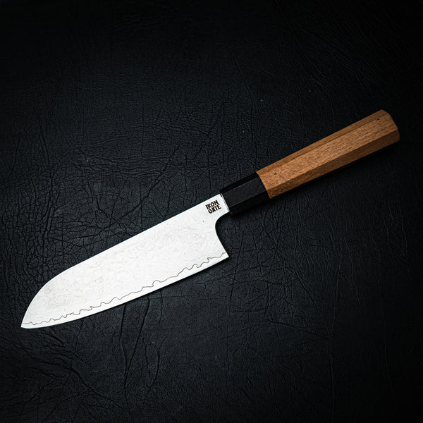 Santoku Knife – AUS10 Core with Beech & Ebony Handle
