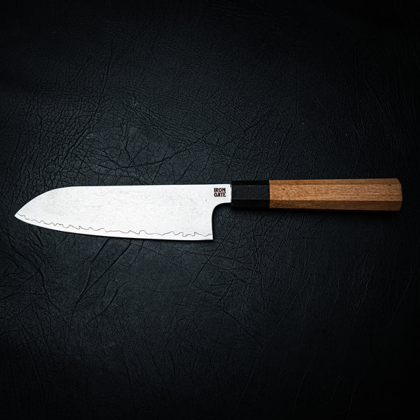 Santoku Knife – AUS10 Core with Beech & Ebony Handle