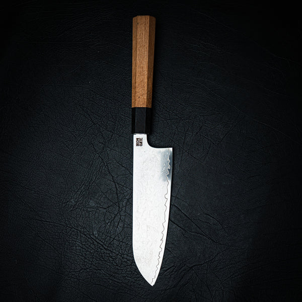 Santoku Knife – AUS10 Core with Beech & Ebony Handle
