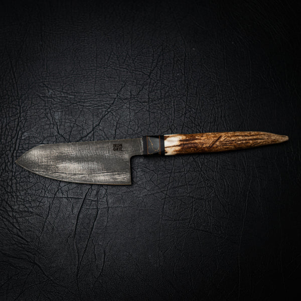 Mini Santoku – Natural Deer Antler Handle