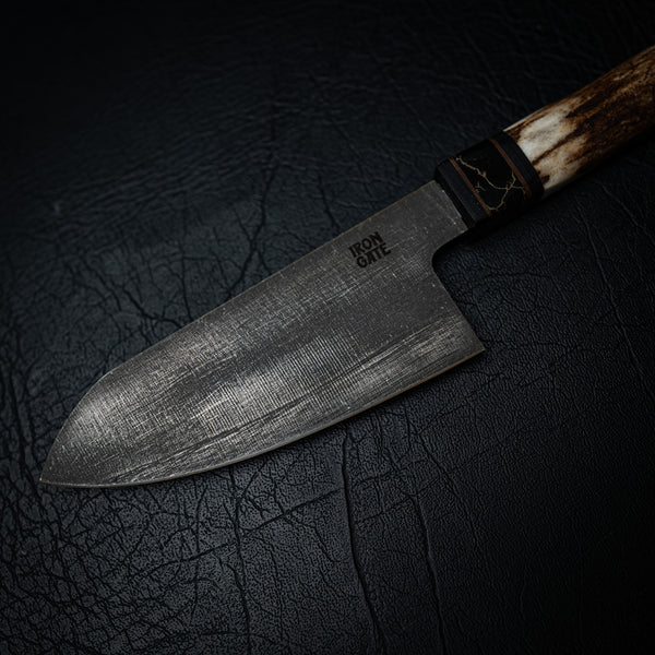 Mini Santoku – Natural Deer Antler Handle