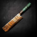 Nakiri | 52100 Coppermascus San Mai, Emerald Maple Burl & Buffalo Horn Wa Handle