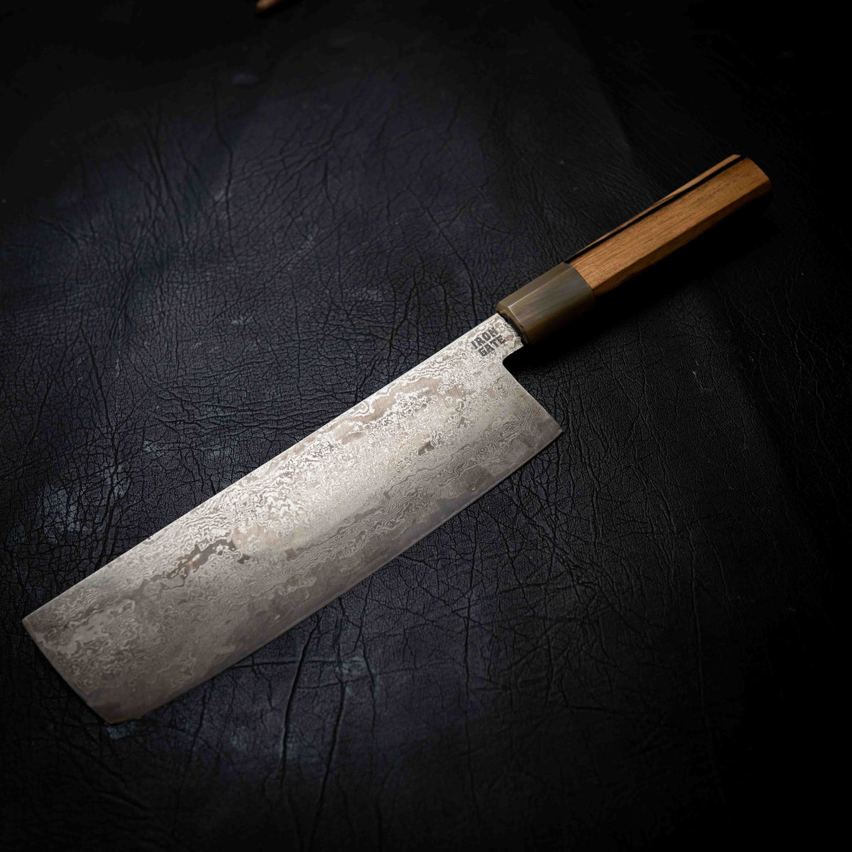 M390 San Mai Nakiri - Black & White Sandalwood