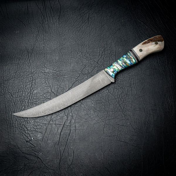 Breaker Knife – Deer Antler, African Blackwood & Abalone Shell