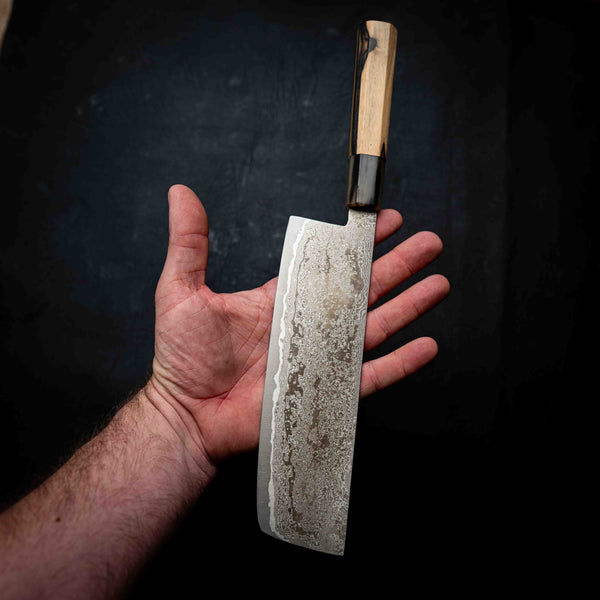 M390 San Mai Nakiri - Black & White Sandalwood