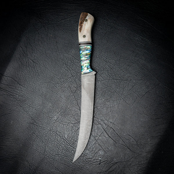 Breaker Knife – Deer Antler, African Blackwood & Abalone Shell