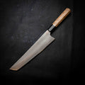 Tanto Kitchen Knife — Curly Myrtle & Ebony Wa Handle