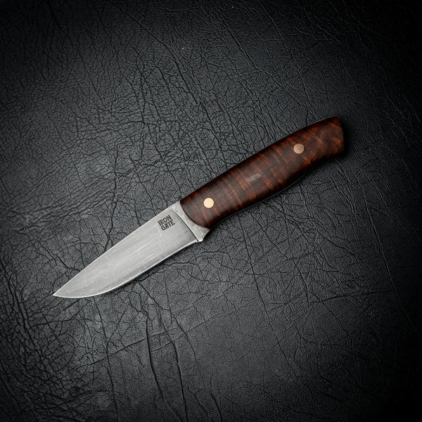 Bushcraft Knife – N690 Steel & Full Ringed Gidgee Handle