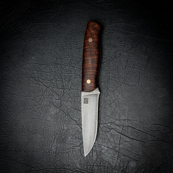 Bushcraft Knife – N690 Steel & Full Ringed Gidgee Handle
