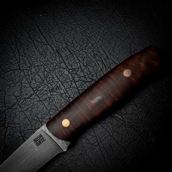 Bushcraft Knife – N690 Steel & Full Ringed Gidgee Handle