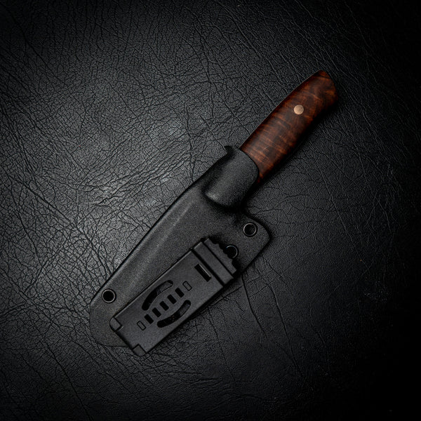 Bushcraft Knife – N690 Steel & Full Ringed Gidgee Handle