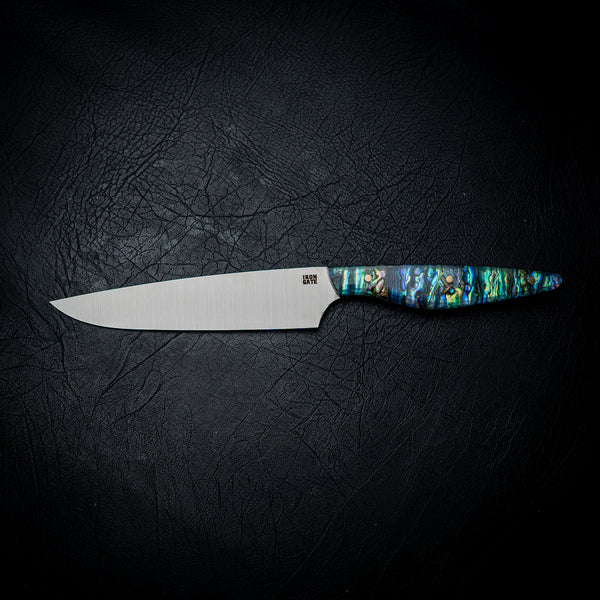 Small Chef Knife – Stainless Steel & Full Abalone Handle