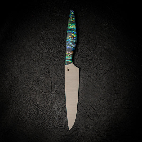 Small Chef Knife – Stainless Steel & Full Abalone Handle