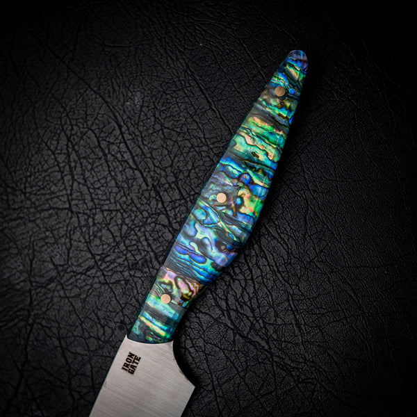 Small Chef Knife – Stainless Steel & Full Abalone Handle