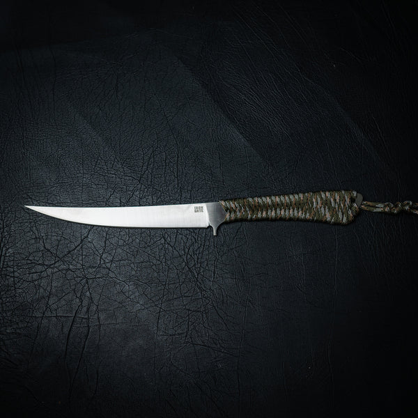 Large Paracord Boning / Fillet Knife — Green Camo (Nitro-V Stainless)