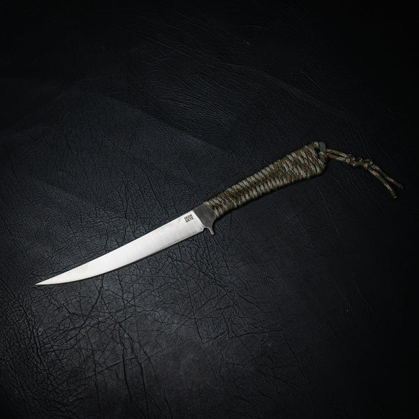 Paracord Boning Knife — Camo Green (Nitro-V Stainless)