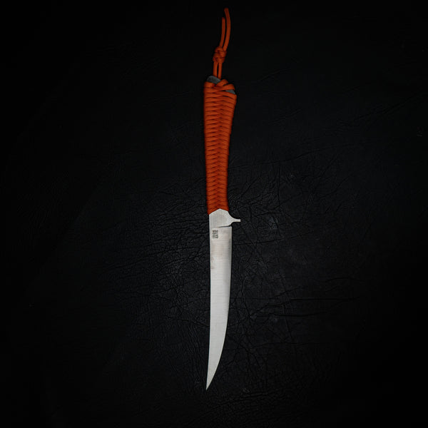 Paracord Boning Knife — Blaze Orange (Nitro-V Stainless)