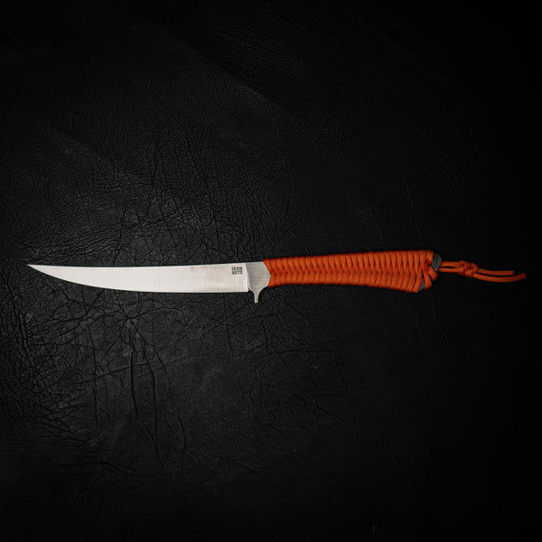 Paracord Boning Knife — Blaze Orange (Nitro-V Stainless)