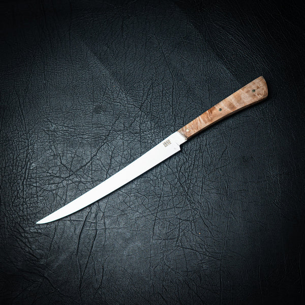 Flexxy Fillet Knife — Natural Curly Maple