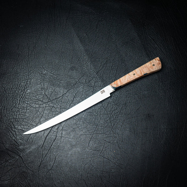 Flexxy Fillet Knife — Natural Curly Maple