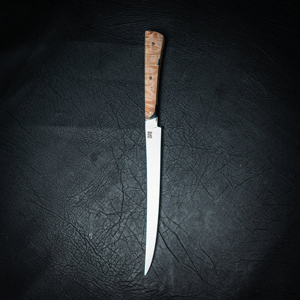 Flexxy Fillet Knife — Natural Curly Maple