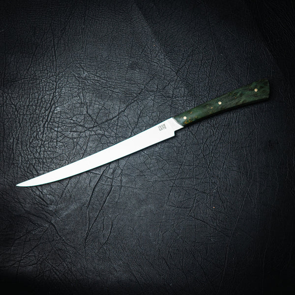 Flexxy Fillet Knife — Dyed Cheese Burl