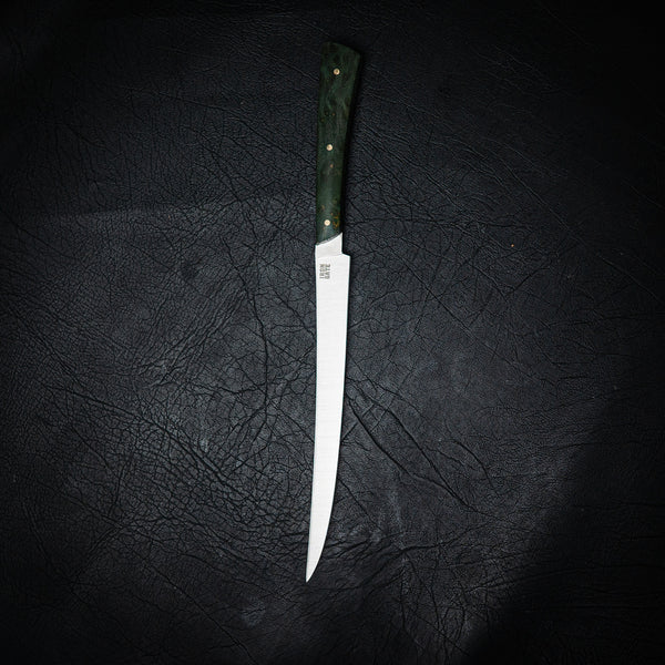 Flexxy Fillet Knife — Dyed Cheese Burl