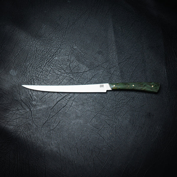 Flexxy Fillet Knife — Dyed Cheese Burl