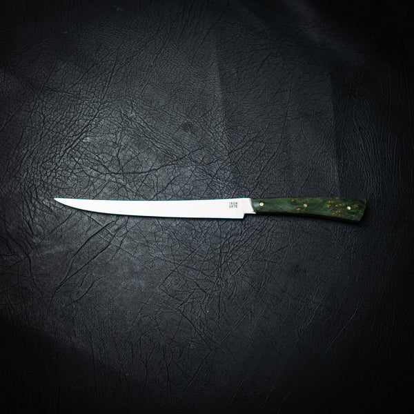 Flexxy Fillet Knife — Dyed Cheese Burl