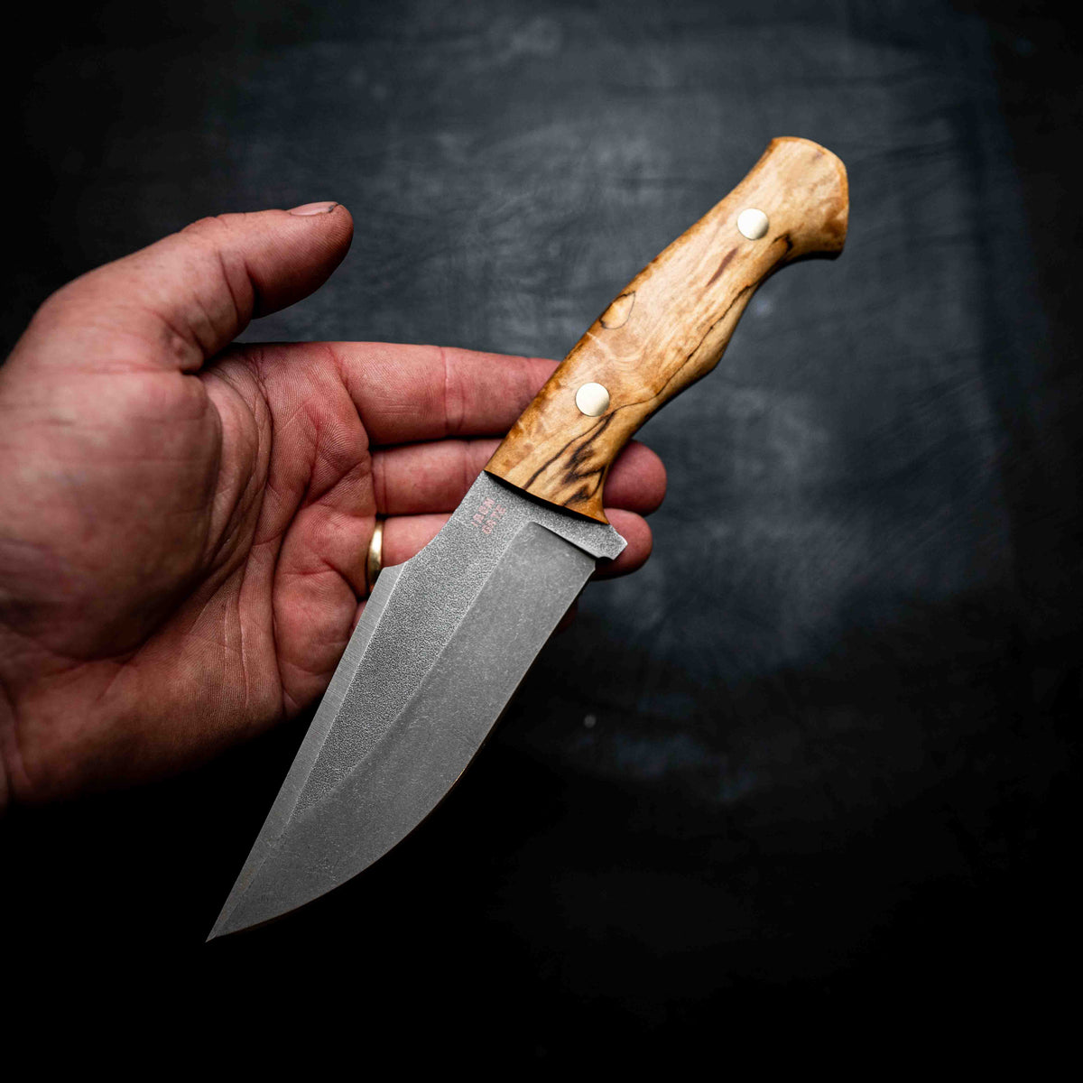 Wide Hunter — Stabilised Spalted Curly Maple
