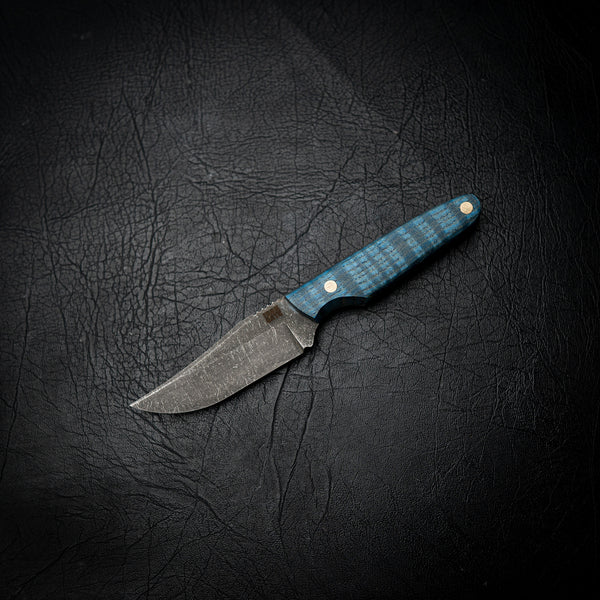 Field Bowie – Blue Dyed Curly Maple