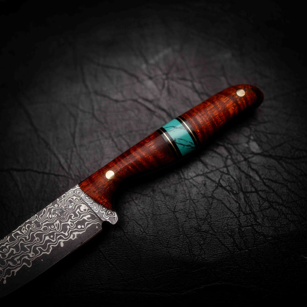 The Ringer — Orange Curly Mango, Turquoise TruStone & Brass