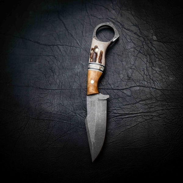 Mini Hunter — Maple, White & Gold TruStone & Deer Antler