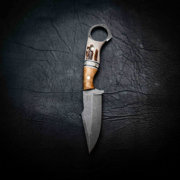 Mini Hunter — Maple, White & Gold TruStone & Deer Antler