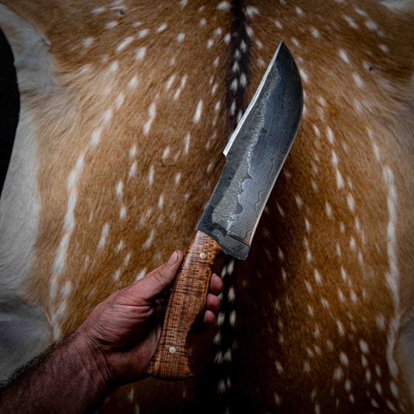 Giant Custom Hunter — Damascus & Master Grade Tasmanian Blackwood