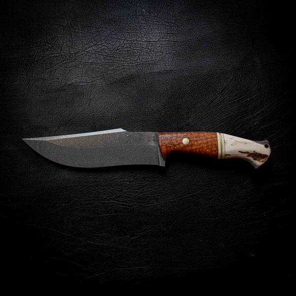 Large Hunter — Afzelia Xylay, Brass, Ivory G10 & Deer Antler