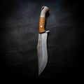 Recurve Bowie — Afzelia Xylay, Brass, Ivory G10 & Deer Antler