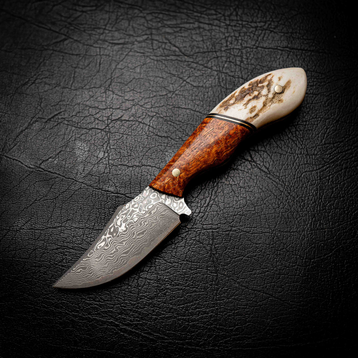 Mini Skinner — Afzelia Xylay, Brass & Deer Antler