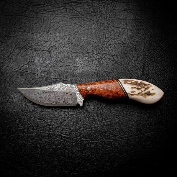 Mini Skinner — Afzelia Xylay, Brass & Deer Antler