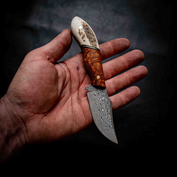 Mini Skinner — Afzelia Xylay, Brass & Deer Antler