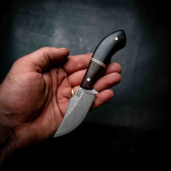 Mini Skinner — Figured Western Myall, Copper & Buffalo Horn