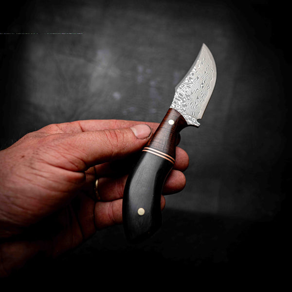 Mini Skinner — Figured Western Myall, Copper & Buffalo Horn